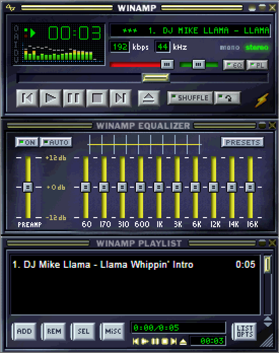danielalbu's tweet photo. Happy 26th anniversary to @Winamp!

The first version of ⚡Winamp⚡ was released as freeware on April 21st, 1997!

⚡🦙⚡

Winamp, it really whips the llama's ass! https://t.co/oMcrJyKudm