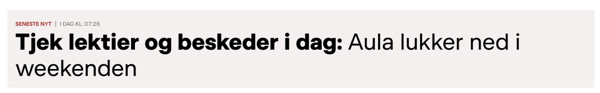 Det bliver en god weekend #aula