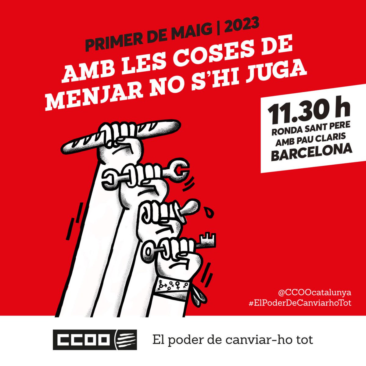 ccoo_fsc_cat's tweet photo. Salari, treball, jornada, emancipació dels joves i igualtat, tot això i més reivindicarem les @ccoocatalunya  al Primer de maig de 2023. Participa, et necessitem als carrers! ✊

Més info👇
https://t.co/37BNE19X42 https://t.co/rM9LJNFrVa