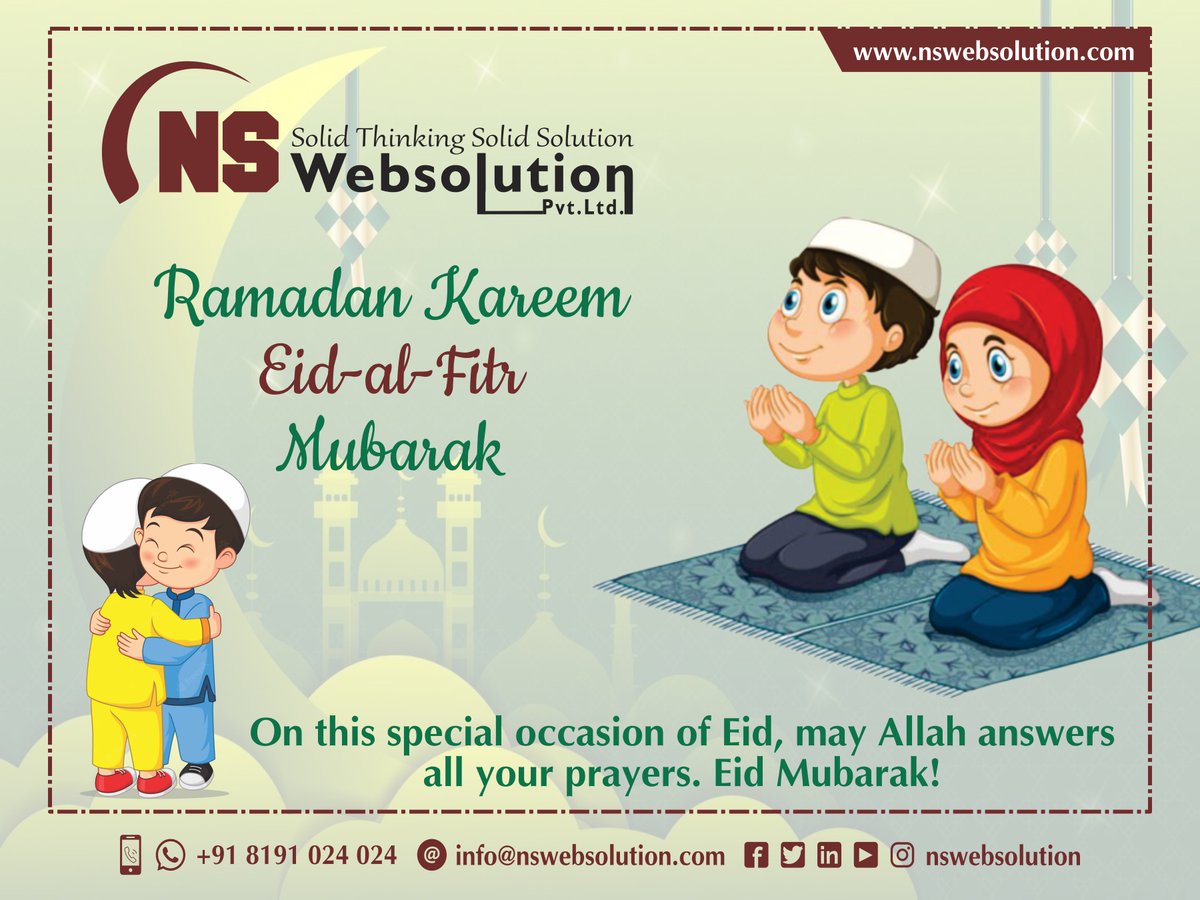 nswebsolution's tweet photo. Ramadan Kareem means 'generous Ramadan', and is said to others as a blessing; as if you're saying ‘may Ramadan be generous to you’.
#EidAlFitr2023 #RamadanKareem #EidMubarak #nswebsolution @nswebsolution https://t.co/baTLO75PkP