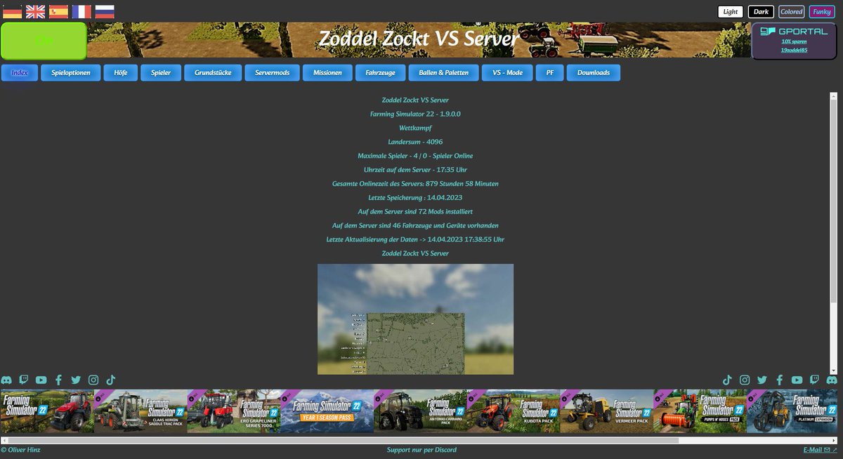ZoddelZockt's tweet photo. Es ist nun soweit, der #Serverwatcher für #dedicated #LS22 #Server geht nächste Woche in die #Alpha #Phase und kann ausgiebig begutachtet werden. Mehr #Informationen dazu findest du auf meinem #Discord Server!
#FarmingSimulator #Giants #gportal
https://t.co/5vrP8eWNnW https://t.co/n2AZbdWVZY