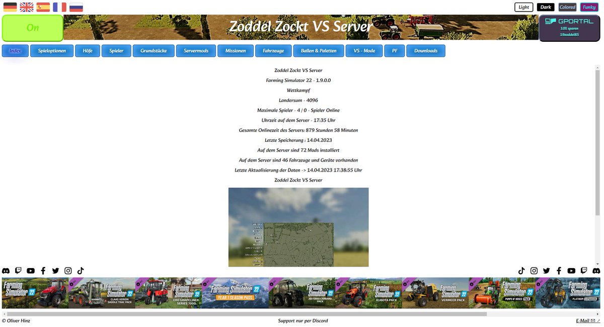ZoddelZockt's tweet photo. Es ist nun soweit, der #Serverwatcher für #dedicated #LS22 #Server geht nächste Woche in die #Alpha #Phase und kann ausgiebig begutachtet werden. Mehr #Informationen dazu findest du auf meinem #Discord Server!
#FarmingSimulator #Giants #gportal
https://t.co/5vrP8eWNnW https://t.co/n2AZbdWVZY