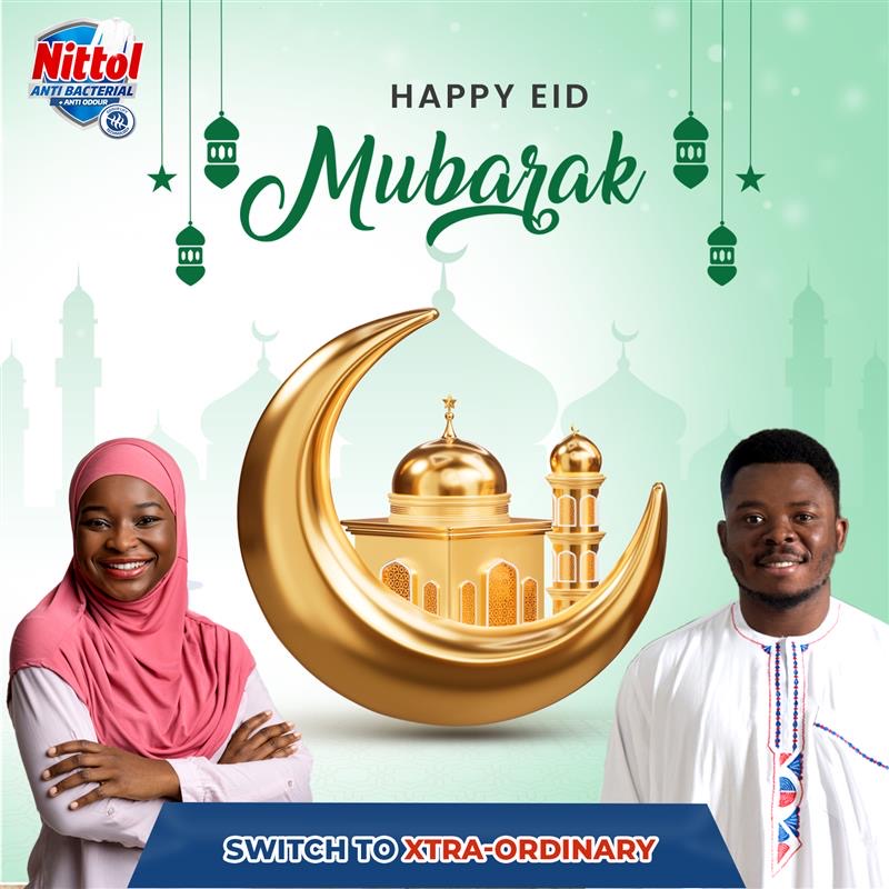 Eid Mubarak!

May this season be full of love, laughter, and happiness.

#EidMubarak #NittolDetergent #NittolProtects #Nittolantiodour #SwitchtoEXTRAordinary #SwitchtoNittol
#EveryoneNeedsProtection