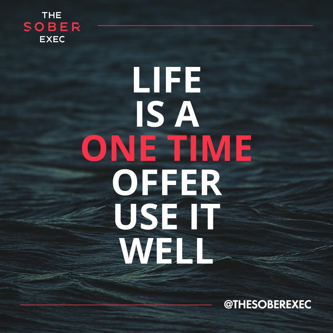 thesoberexec's tweet photo. You only have one shot at this life.  Stop wasting it on meaningless and harmful things.  
QUOTE SOURCE: UNKNOWN
**FOLLOW FOR DAILY INSPIRATION** https://t.co/OnTGOkAp0a