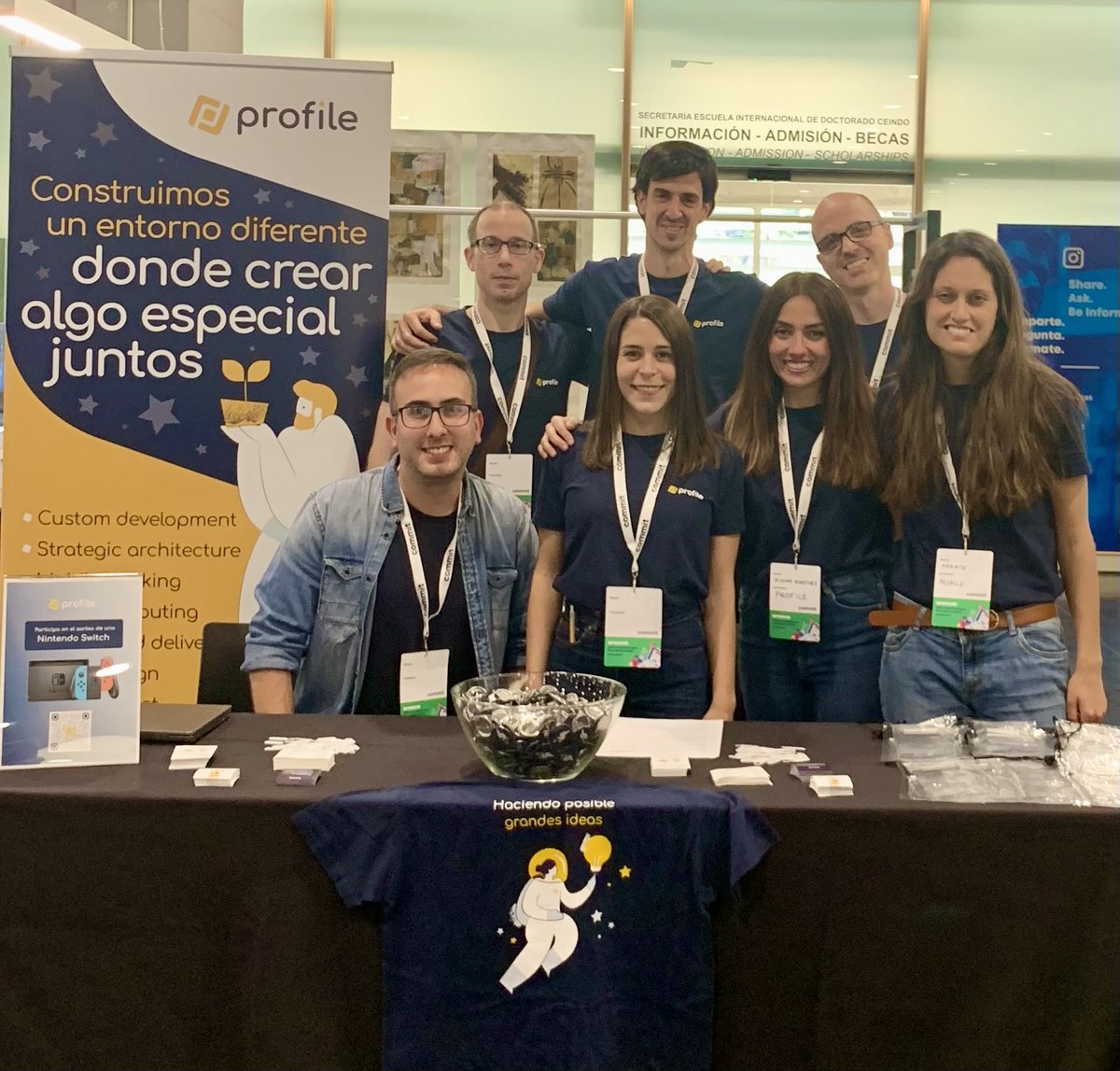 EsProfile's tweet photo. ¡Ven a conocer a nuestro equipo de Profile! Sorteamos una Nintendo Switch y mucho merchan molón! 😎 Estaremos disfrutando del #commitconf hoy y mañana. ¡Te esperamos 🙌!

#profileteam #equipoprofile https://t.co/uaELNtn3XZ