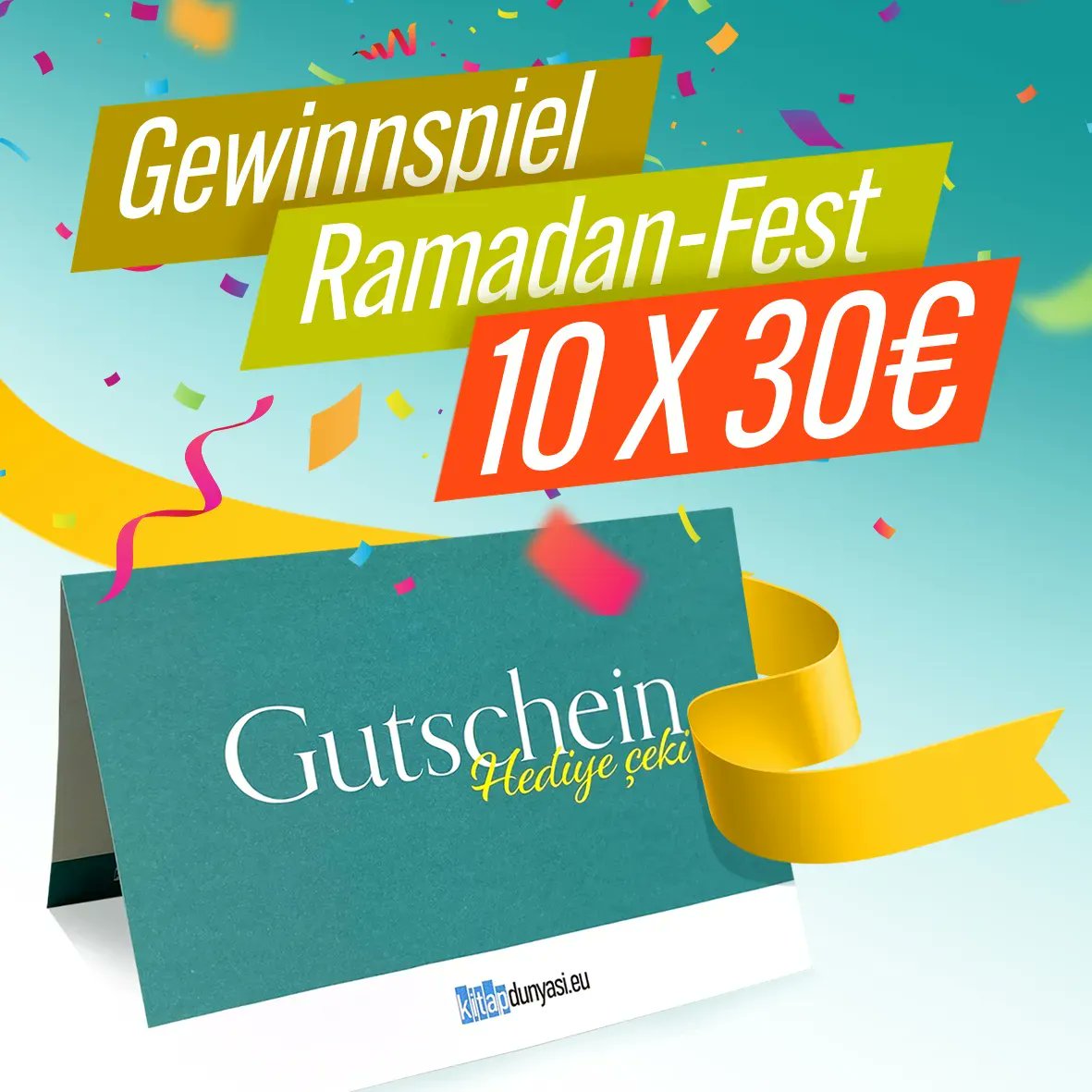 🎉 Nehmen Sie an unserer Ramadan-Fest Verlosung von Kitapdünyasi auf instagram teill! 🎉

Unsere Bücher finden Sie auch dort!

Instagram: buff.ly/3KXQidT

 #RamadanFest #Verlosung #Gutschein #Kitapdünyasi #çekiliş #ramazanbayramı #kitap #buch #hediye