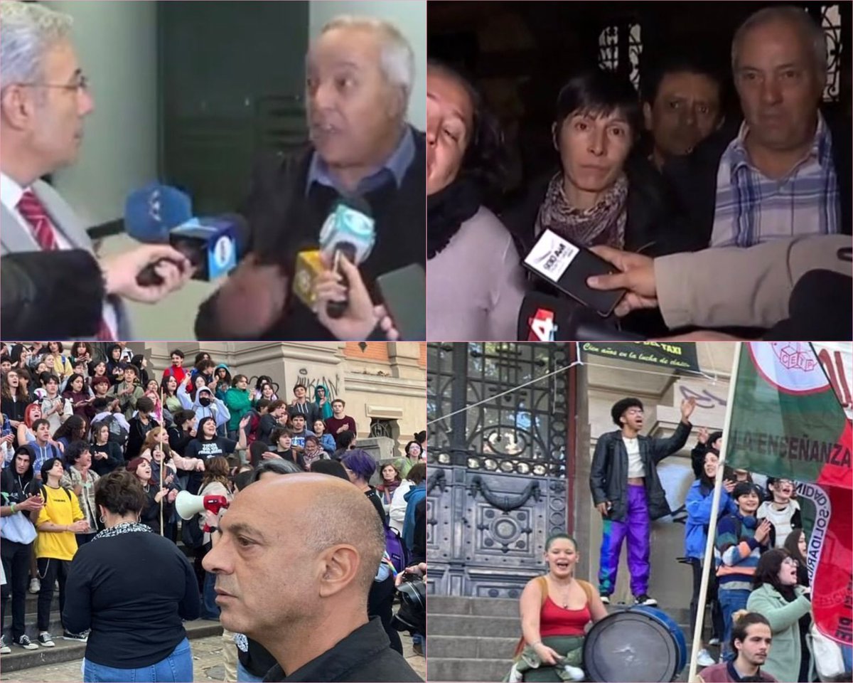 PabloCanteiro's tweet photo. *"Padre" figureti ataca a Robert Silva y Santiago González
*FA PIT entreverado entre los "estudiantes" como en el '60
*Estudiantes que se creen sindicalistas
*Edificio que salió millones refaccionarlo todo estropeado
Cierren el Liceo IAVA por todo el año y a estudiar a la casa
🖕 https://t.co/Aa9zUT7GDs