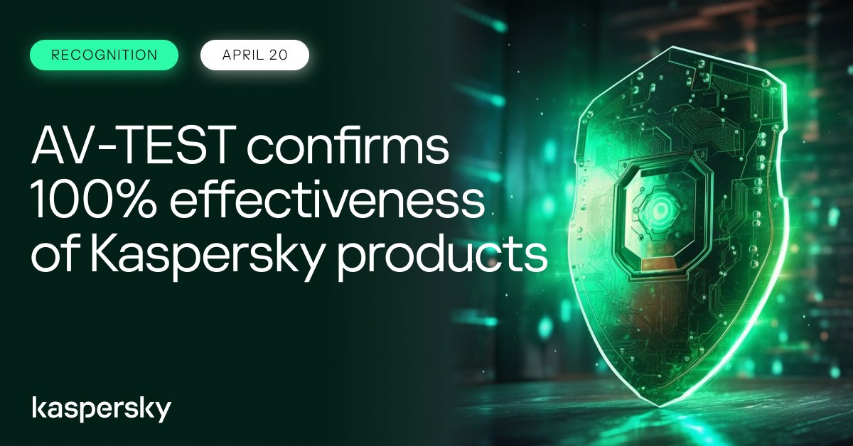 Seifreed's tweet image. Amazing news! ⭐⭐⭐⭐⭐

AV-TEST has confirmed that Kaspersky&apos;s Endpoint Security for Business, Small Office Security, and Internet Security have all proven to be 100% effective against ransomware attacks.

#kaspersky #avtest