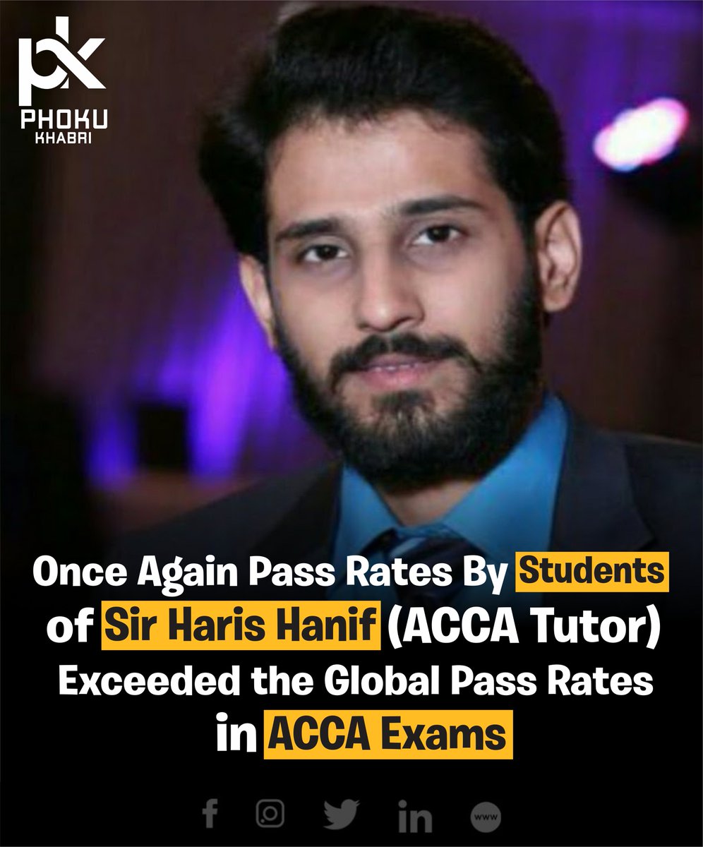 phokukhabri's tweet photo. Read More: https://t.co/NJBt1xLT3I
#phokukhabri #phoku #Global #ACCA #students #harishanif #charteredaccountant #results #rates #sajalaly #lums https://t.co/C32zRSSFht