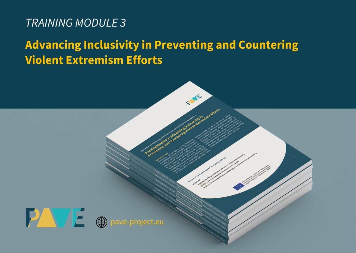 peacemakersnetw's tweet photo. How can you ensure inclusion within  P/CVE?

Check out the new #training module by the #PAVEproject to gain practical guidance on building inclusive multi-stakeholder collaboration and trust to support resilient communities against violent extremism!

➡️ https://t.co/DEBCDO1Trv https://t.co/QYeXn4ZnNX