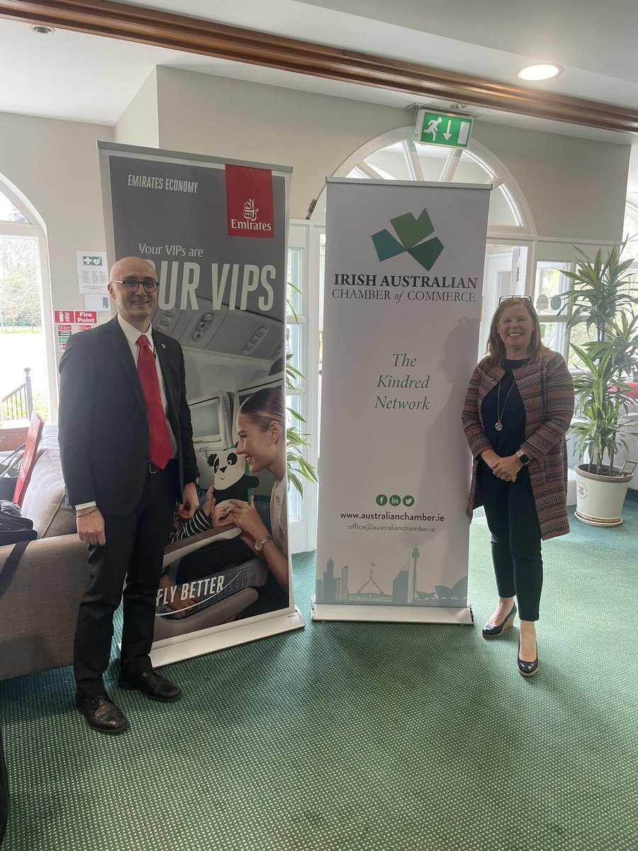 pamjpim's tweet photo. All ready for our Irish Australian Chamber of Commerce Anzac Cup Classic Golf Day at Powerscourt Golf Club with our sponsor @emirates https://t.co/mmWxJ1vHyU
