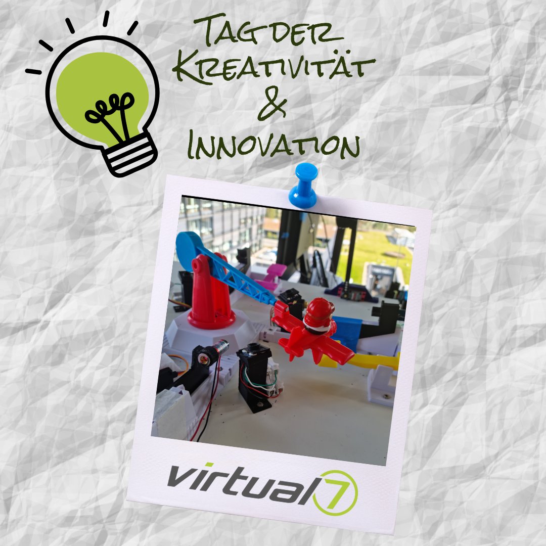 virtual7's tweet photo. Heute ist Welttag der Kreativität und Innovation!💡💻 Auch Spaß-Projekte wie unser Looping Louie, der von uns mit einer KI ausgestattet wurde, um gegen ihn zu spielen, sind durch Kreativität in unserem virtual7 Innovation Lab entstanden. 
#virtual7gmbh #digitalisierung https://t.co/yps743Viwv