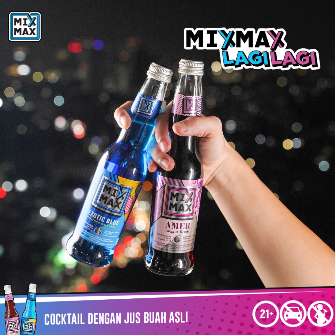 Asikin hari lo lagi bareng MixMax! 🔥 

#mixmax #mixmaxlagilagi #mixmaxfreshenupyourday #mixmaxcocktail #mixmaxvodka #exoticblue #amer