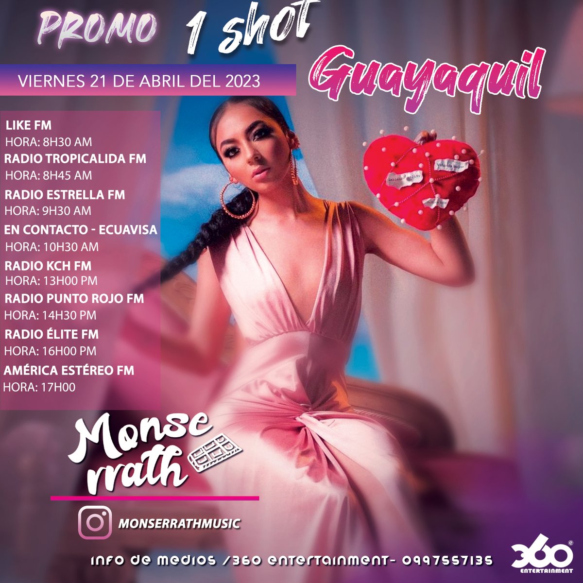 Sebas_Alvarado0's tweet photo. G U A Y A Q U I L Arrancamos el MEDIA TOUR junto a MONSERRATH. ¡Quédate pendiente a nuestras redes para conocer todo acerca de la gira! 📲⏯️

.
@monserrathmusic #Team360Artist https://t.co/gvasRE2YC8