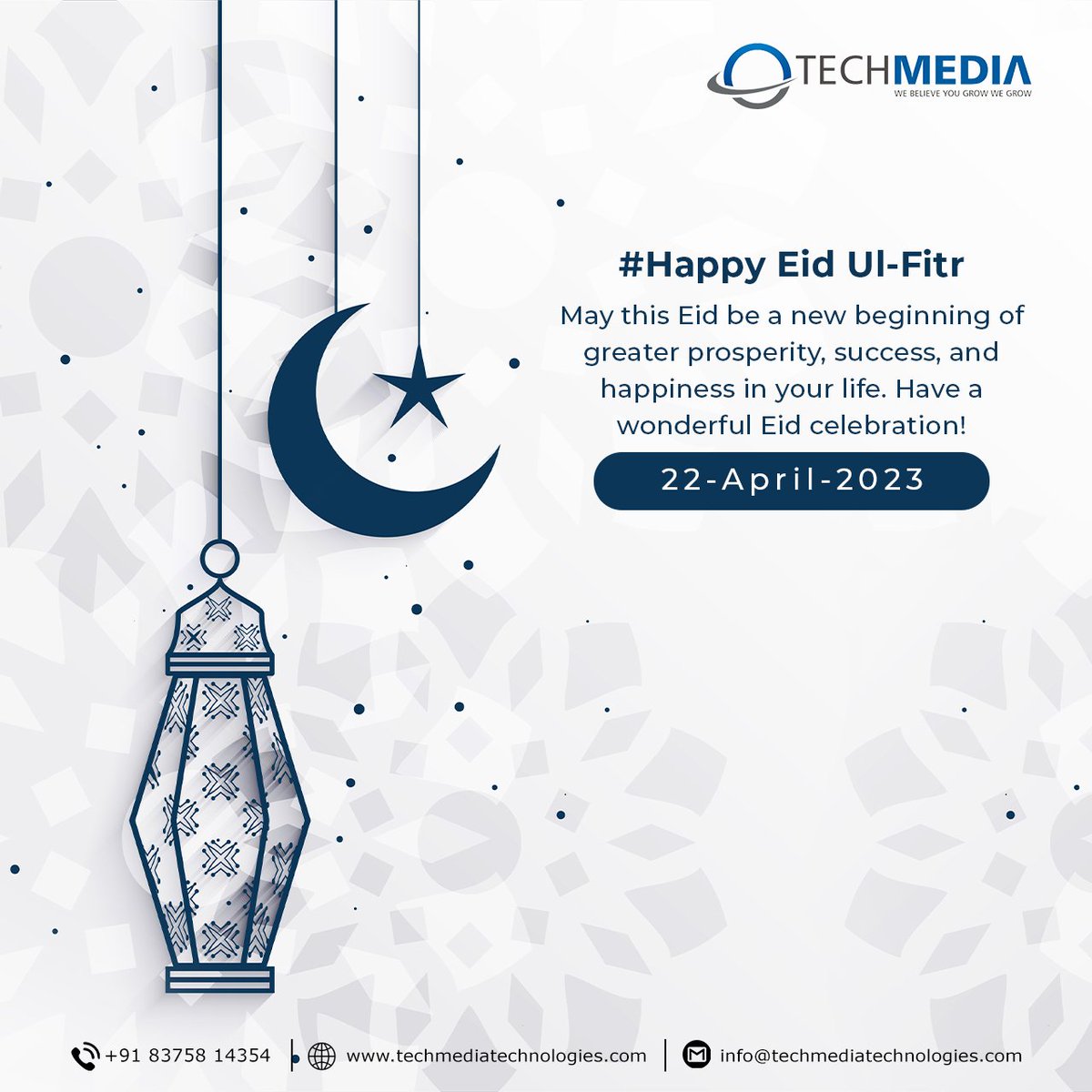 Tech_Media1's tweet photo. This Eid, may you be surrounded by the love of your family and friends, and may your heart be filled with gratitude for all the blessings in your life.
Contact No +91 83758 14354
#techmedia #EidMubarak #HappyEid #EidAlFitr #EidUlFitr #EidCelebrations #festival #muslim https://t.co/blGPkuBa0j