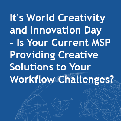 unitedsystemsok's tweet photo. April 21 is World Creativity and Innovation Day. Here's the question we have for you: is your current MSP offering creative and innovative solutions to your IT challenges? If not, give us a call.  https://t.co/npbv1Y1olp https://t.co/lNcrMSvphy