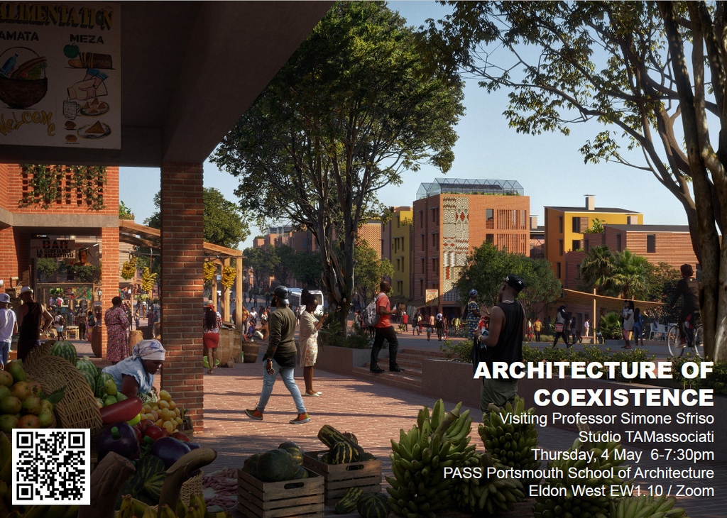 PASS Lecture: Architecture of Coexistence by Visiting Professor Simone Sfriso, Studio TAMassociati

Join us Thursday 4th May in Eldon Building or on zoom at 6pm.

Sign up:

eventbrite.co.uk/e/annual-lectu…

#architecture #design #careers #lectures #university #portsmouth #mattersofcare