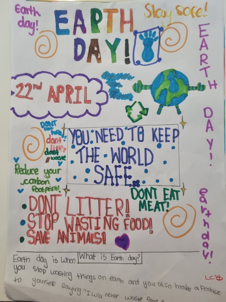 Class12stmarys's tweet photo. Some great work this week. 

We have been thinking about how to encourage others to reduce their carbon footprint, ready for #EarthDay2023 tomorrow! 

@stmarysderby @EcoStmarysderby https://t.co/84zVSg38EJ