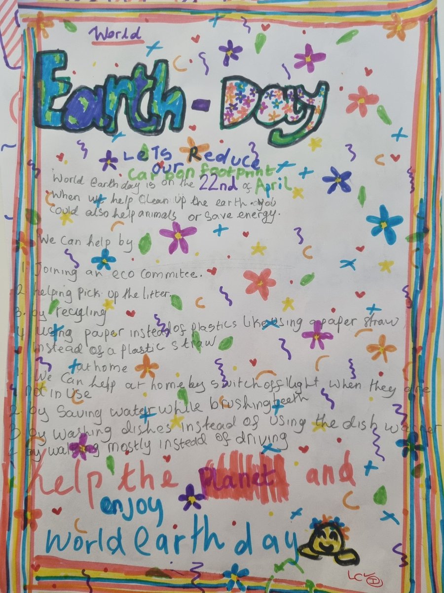 Class12stmarys's tweet photo. Some great work this week. 

We have been thinking about how to encourage others to reduce their carbon footprint, ready for #EarthDay2023 tomorrow! 

@stmarysderby @EcoStmarysderby https://t.co/84zVSg38EJ