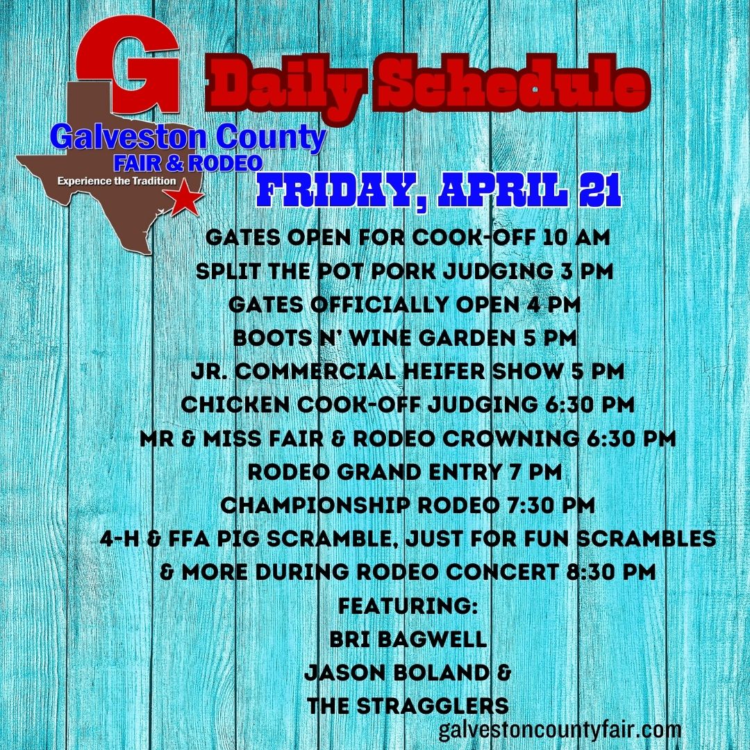 thegcfr's tweet photo. It's Friday night at the FAIR!!! Boland, Bagwell, and you! #gcfair #galvestoncountyfairandrodeo  #fairdays #familyfun #fairszn https://t.co/OtagvQ7P5q