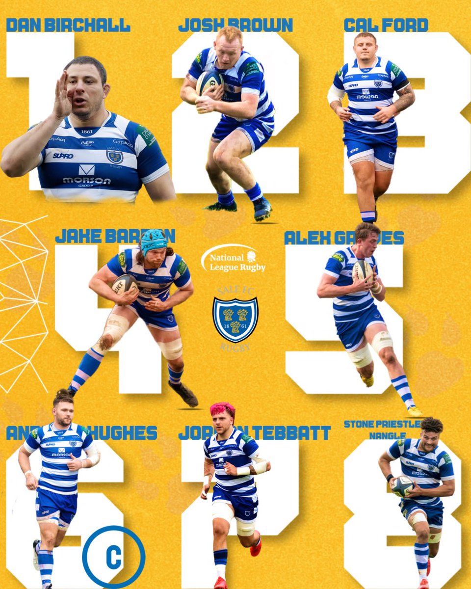 SaleFC's tweet photo. The final game of the 2022/23 season is here! 🥹

It’s @MoseleyRugbyFC coming to the CorpAcq Stadium in @Natleague_rugby 

We need your support!🙌

🔵Back line stays the same as Rosslyn ⚪️Ford &amp; DB returns to start 
🔵Oskar &amp; Stout return to the team

#OneSaleFC 
#TheLastHunt https://t.co/pAz4NIuLy6