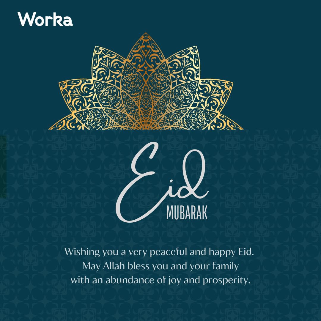 theworkahq's tweet photo. Eid Mubarak https://t.co/L8dQGbBcYZ