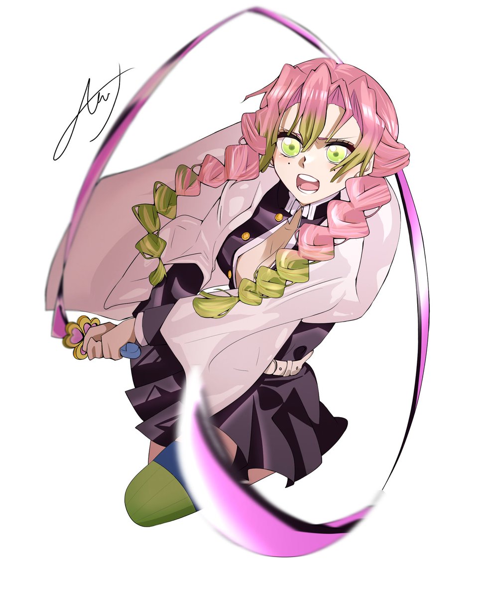 甘露寺 イラスト① エンドロールイラスト 甘露寺蜜璃 鬼滅の刃 柱稽古