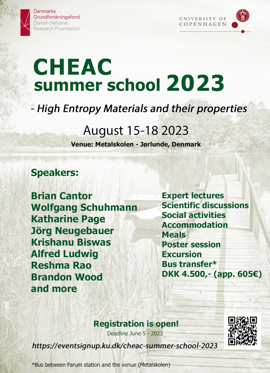 HEAcatalysis's tweet photo. PhD-student or postdoc with an interest in #materials?
This might be the perfect summer event for you!
@CHEMUCPH  @GrundforskFond 
https://t.co/dzvGjIvhHQ https://t.co/x19rGdpA4B