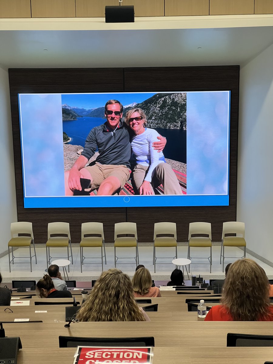 Powerful beginning to #SangerHeart's #SCADheart conference in #CLT with @kathyizardclt sharing her husband Charlie's story of #SCAD - and how his survival and perseverance is now helping his daughters understand their hereditary risk. @SCADalliance @EstherSHKimMD @AtriumSHVI