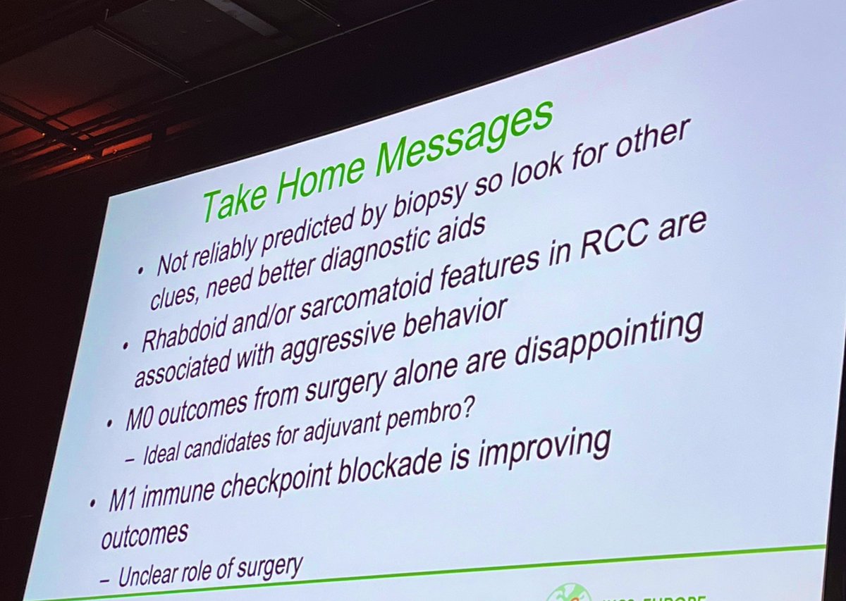 A 55 years journey in #sarcomatoidRCC - the understanding and the remaining challenges summarized by @BradLeibovichMD @MayoClinic @KidneyCancer #IKCSEU23 A major step forward with IO based regimens for all of us treating these patients thanks to Pr N TANNIR @MDAndersonNews