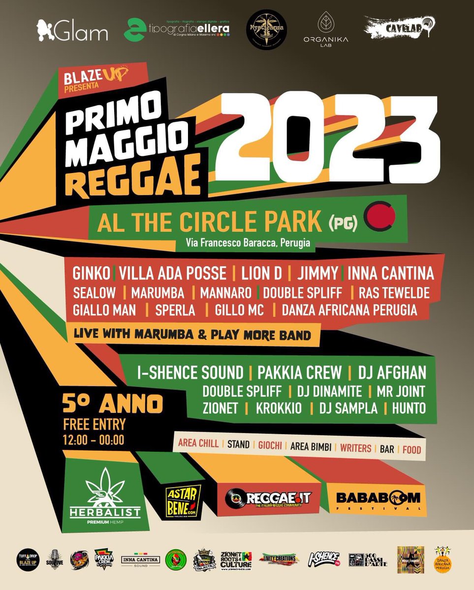 gillomc's tweet photo. #nextgigs #original #reggaepusher , 22 aprile @SativaRootsE live at #areapegaso civita Castellana, 1 maggio #perujah 7 maggio #labro osteria le cantine di tullio https://t.co/KGGTqmKMWU