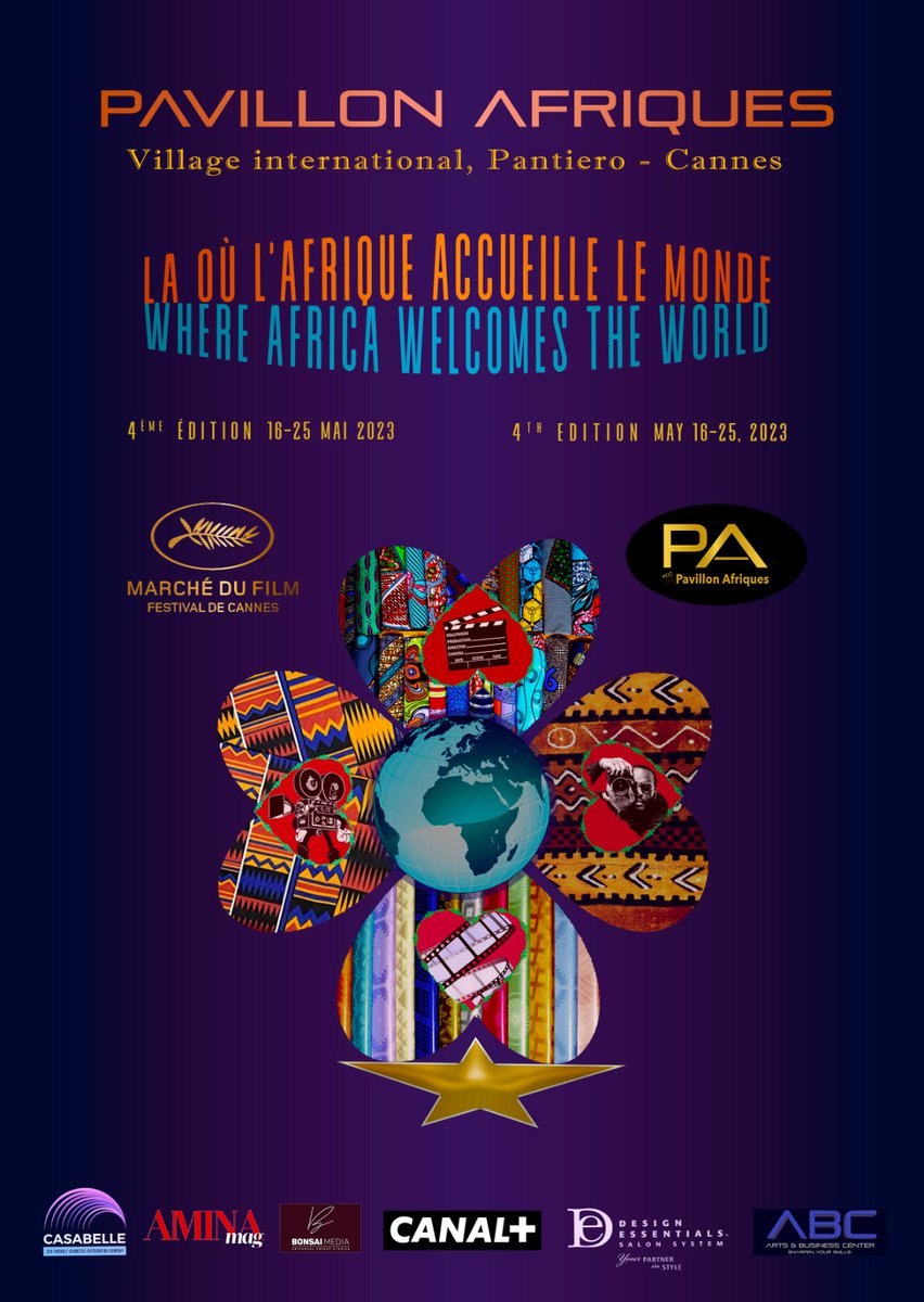 For the 4th Edition of the #CannesFilmFestival, <a href="/PAfriqofficiel/">Pavillon Afronova</a> has an incredible program in store for attendees! Check out the official poster! Please support and join us! #AfricanCinema #GlobalBlackCinema #Diaspora #Caribbean