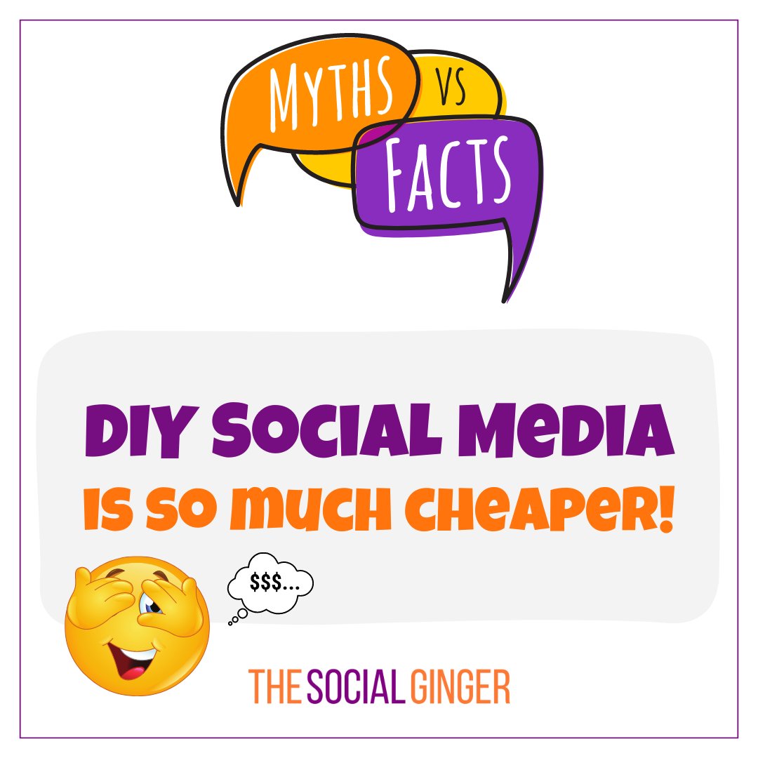 socialgingerva's tweet photo. MYTH - DIY Social Media is So Much Cheaper
FACT - NOT always! It depends on so many things.

While it may seem tempting for #smallbusinesses to take on the task of #socialmediamarketing themselves, it's important to consider the hidden costs and risks involved in doing so. https://t.co/XwtRy5qwjr