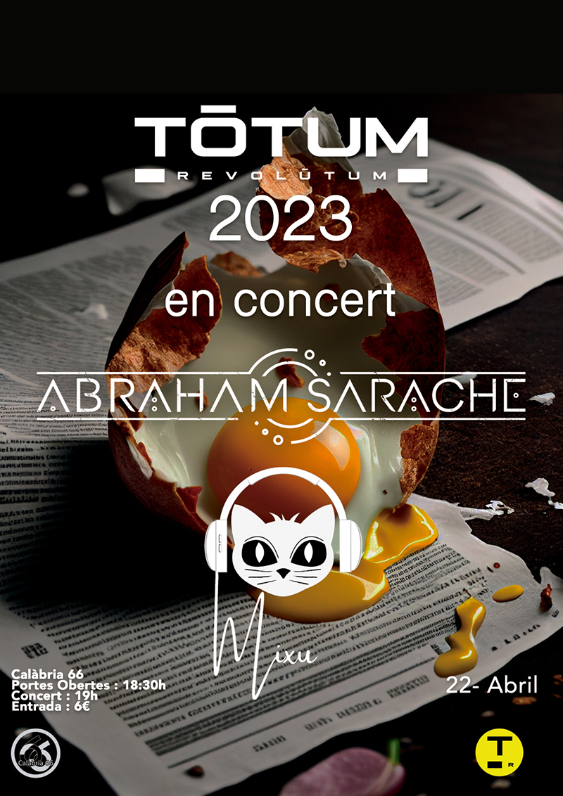 calabria_66's tweet photo. 🎸🐱 Demà dissabte podràs escoltar en directe Abraham Sarache i  Mixu a Calàbria 66. #rockprogressiu #underground #rockacústic

🟡 @totumrevolutumfest
📆 Dissabte 22 d'abril, 19h
📌 Auditori Joan Bordetas
👁 El nostre recomanat de #santantonicultura
👀 https://t.co/vo3xHcOUuq https://t.co/8e7jgTiP51