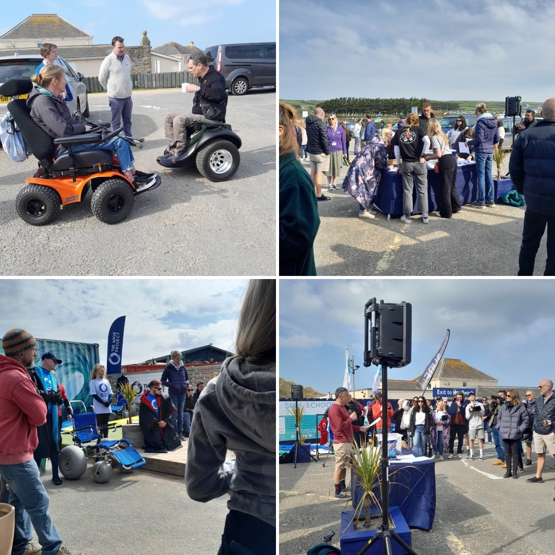 Sue_T2O's tweet photo. @WaveProject #AdaptiveSurf hub opening with a incy wincy bit of 'personal mobility vehicle' https://t.co/dqbMBsclol