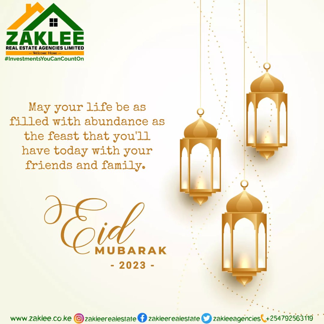 #Eid #EidAlFitr #eidmubarak
#InvestmentsYouCanCountOn
zaklee.co.ke