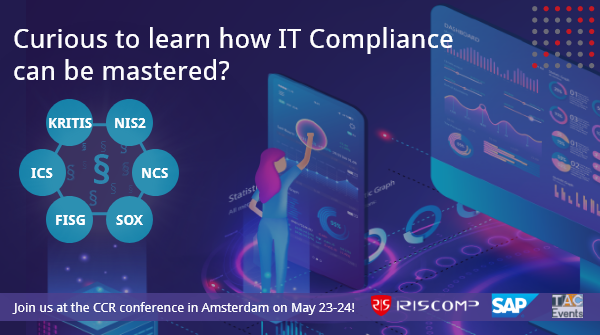 RiscompSAPGRC's tweet image. Hampered by Auditors and struggling to demonstrate compliance for IT Risks and Controls?

Join us at the CCR Conference to learn how to demonstrate IT Compliance.
#SAPcompliance #SAPccr #SAPgrc #KRITIS #NIS2 
riscomp.ch/international-…