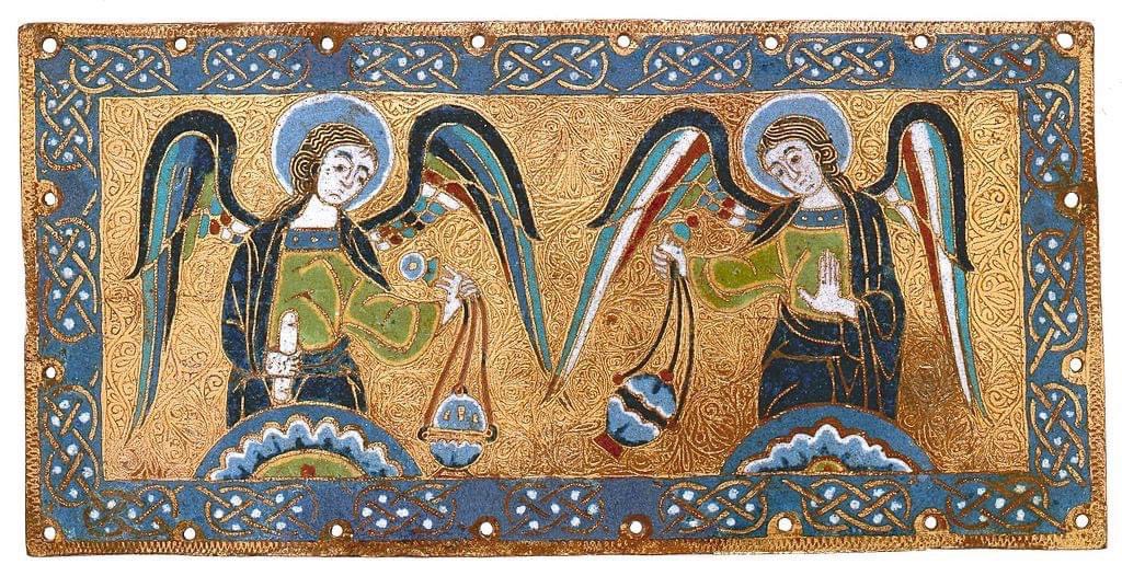 #Limoges enamel plaque of #angels w/censers (dated between 1170 & 1180), formerly in the Keir Collection, now in the #MetropolitanMuseumOfArt

#FineArtFriday #apoapromotionsandartisticcollections #apoapromotions #apoaartistic #apoa #AOA #art #fineart #artappreciation #artmuseum