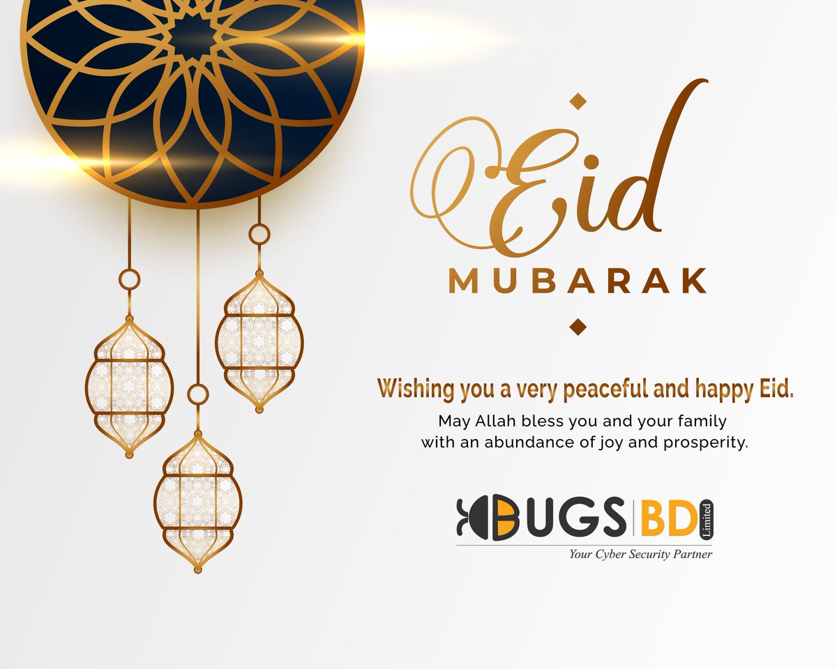 bugsbd's tweet photo. 🌙 EID MUBARAK🌙
Wishing you a very peaceful and happy Eid.
May Allah bless you and your family with an abundance of joy and prosperity.
#eidulfitr #eidmubarak #bugsbd https://t.co/4ef1VOwGSH