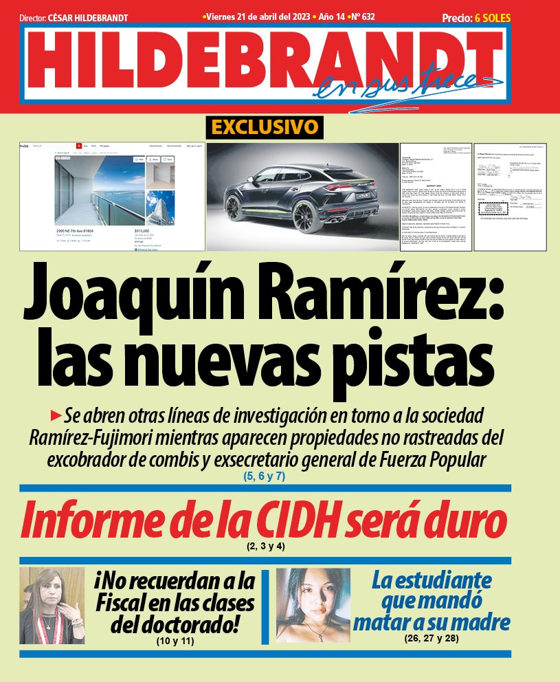 ensustrece's tweet photo. La edición 632 de #Hildebrandt @ensustrece ya está en las calles y en https://t.co/ofhuiX1sZu https://t.co/vT995Daw7f