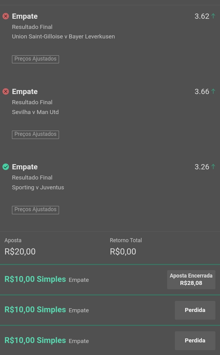 soEmpateS's tweet photo. #resutados #empates #draw #bet365 #betfair #simples #odd 3.62 #odd 3.66 #odd 3.26 #tripla #odds 43.19 #X-128 https://t.co/Killz9Mppu