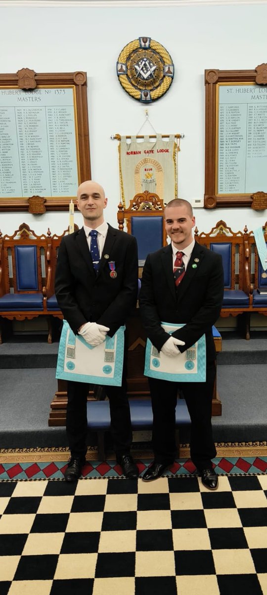Yesterday, Sarum member Bro Toby here finally joined his brother Josh as a MM when he was raised by the friendly brethren of Norman Gate Lodge No. 8116 

You can see the pride in his face to wear that badge!
