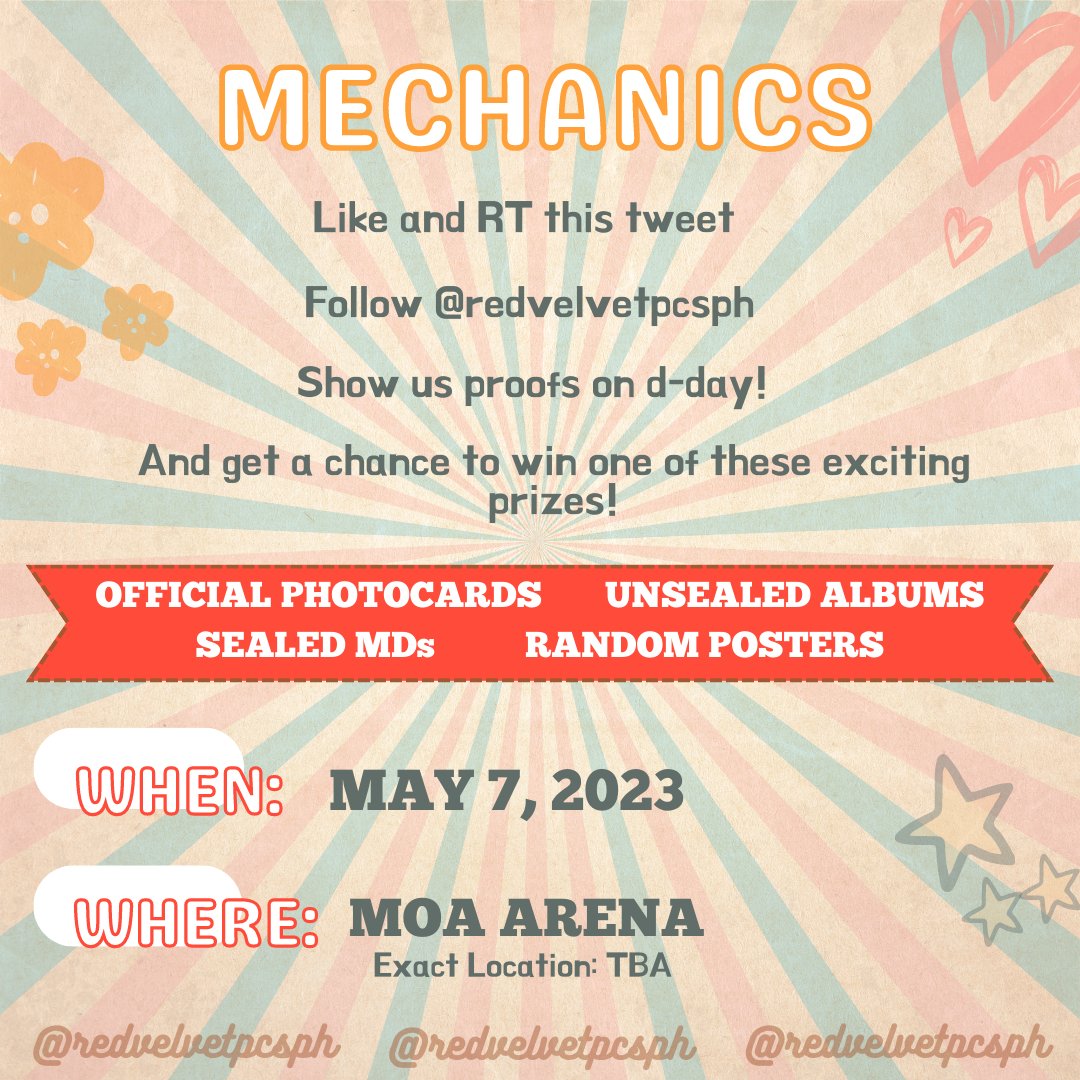 redvelvetpcsph's tweet photo. [RVPCSPH GIVEAWAY FOR R TO V IN MNL]

Hi filo-luvies! We will be giving away unofficial pcs for R to V in MNL! 🥳 You will also get a chance to win official merchandise 👀

❤️1:1 ratio, this will be done by draw lots
❤️limited slots
❤️loc&amp;time tba

SEE YOUUUU! ✨ https://t.co/kzH9e7BEpa