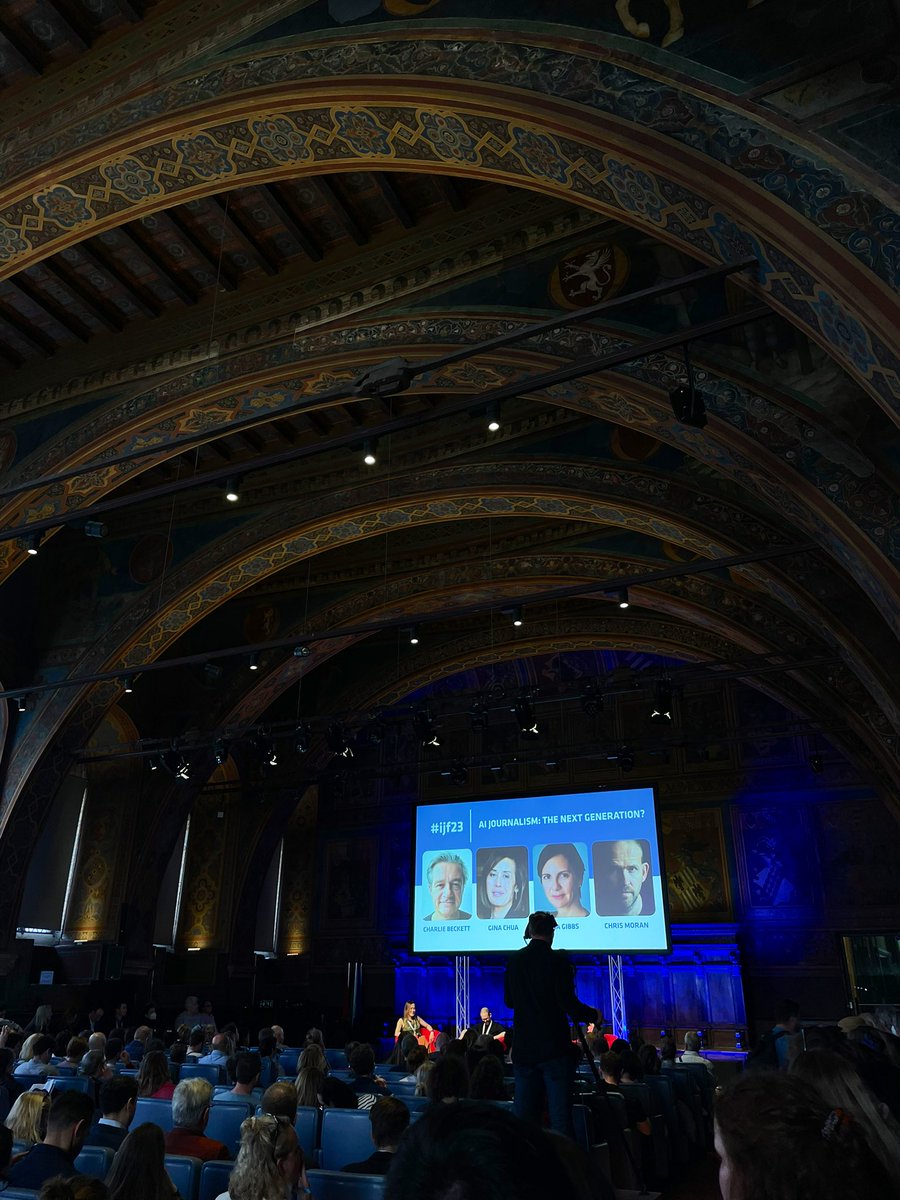 Karolina (@karolinaeklow) on Twitter photo AI journalism: the next generation?
Jam packed room at <a href="/journalismfest/">International Journalism Festival</a> (#ijf23) when Charlie Beckett (<a href="/LSEnews/">LSE</a>) Gina Chua (<a href="/semafor/">Semafor</a>), Chris Moran (@Guardian) and Lisa Gibbs (<a href="/AP/">The Associated Press</a>) discuss the acronym of the year. AI journalism: the next generation?
Jam packed room at <a href="/journalismfest/">International Journalism Festival</a> (#ijf23) when Charlie Beckett (<a href="/LSEnews/">LSE</a>) Gina Chua (<a href="/semafor/">Semafor</a>), Chris Moran (@Guardian) and Lisa Gibbs (<a href="/AP/">The Associated Press</a>) discuss the acronym of the year.