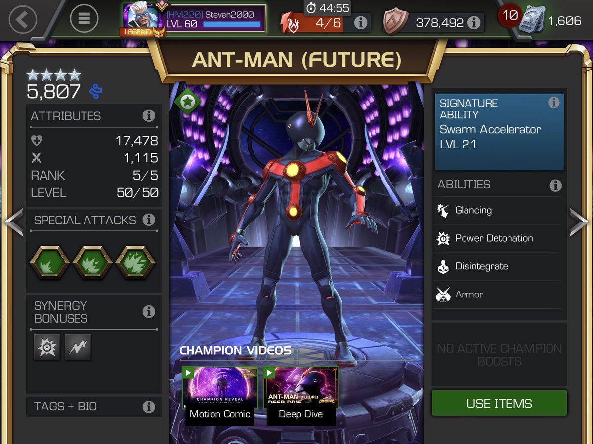 Stevekot20000's tweet photo. 2 new 6* Rank ups &amp; a fun 4* champ! 😎 @kabam @MarvelChampions #kabam #mcoc #LevelUpEvent https://t.co/3JoQWGHn1F