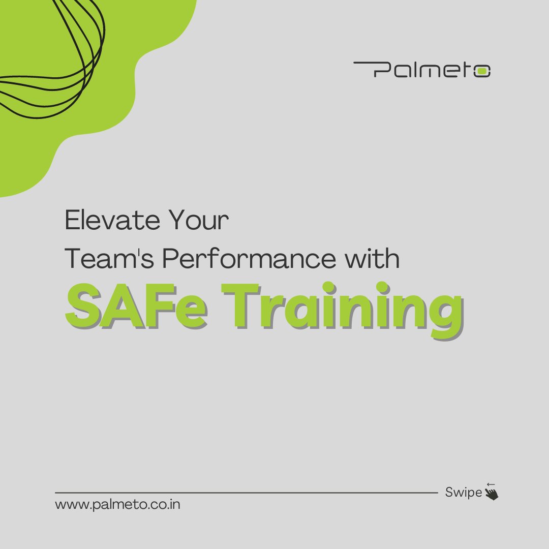 Palmeto_India's tweet photo. Achieve Your Goals Faster with SAFe
Training for Your Team.
Great Opportunity to Upskill with SAFe online Training.
Write your requirement to info@palmeto.co.in
Visit our website https://t.co/9lvdforiV5
#palmetosolutions #SAFe #safeframework #TeamProductivity
#teamdevelopment https://t.co/ljVBh3nkNA
