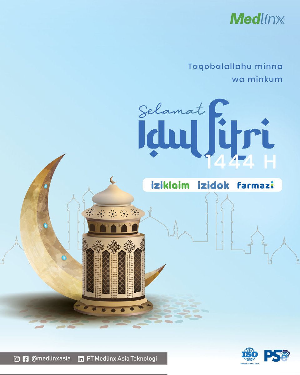 FarmaziID's tweet photo. Satu bulan sudah kita menjalankan ibadah puasa di bulan suci ramadan. Kini saatnya membersihkan hati dengan saling bermaafan di hari raya. 

PT Medlinx Asia Teknologi mengucapkan Selamat Idulfitri 1444H. 
Mohon maaf lahir dan batin. 

 #idulfitri #idulfitri1444h #eidmubarak https://t.co/nMUHje9r0m