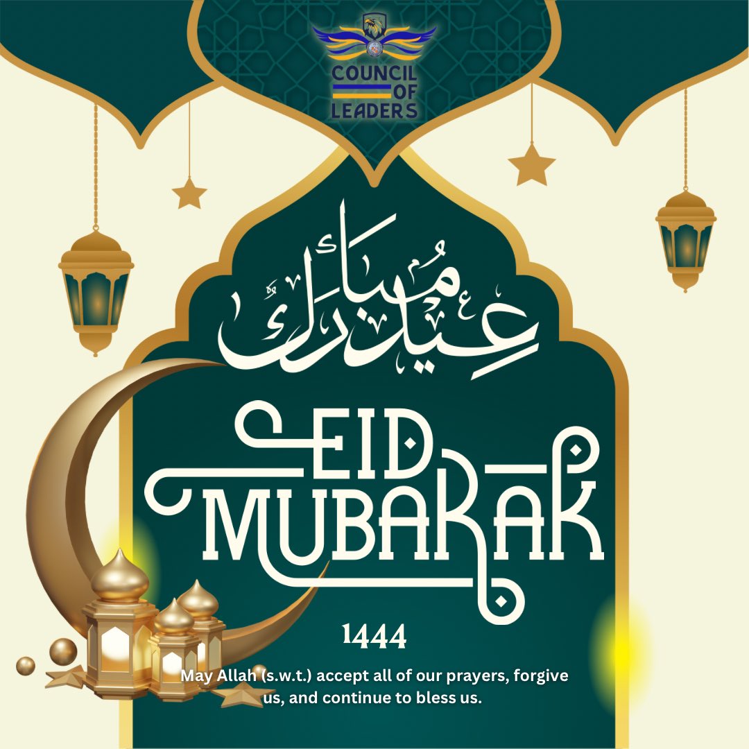 JHScol's tweet photo. The Council of Leaders wishes you and your family a very happy Eid! The Council of Leaders also wishes that Allah (s.w.t.) continues to guide and protect us and bless us all with happiness, peace, prosperity, and good health! 🤍✨ https://t.co/O6Bizoyeo4