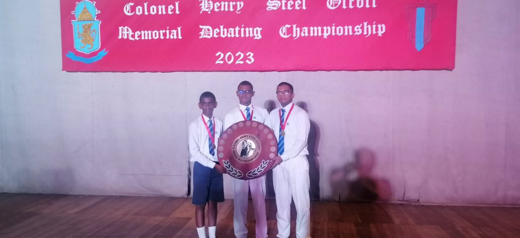 wesley_college_'s tweet photo. Congratulations to the English Debating team for becoming the Champions at the Colonel Henry Steel Olcott Memorial Debating Championship organized by Darmaraja College Kandy. https://t.co/vJPFtPbtbC