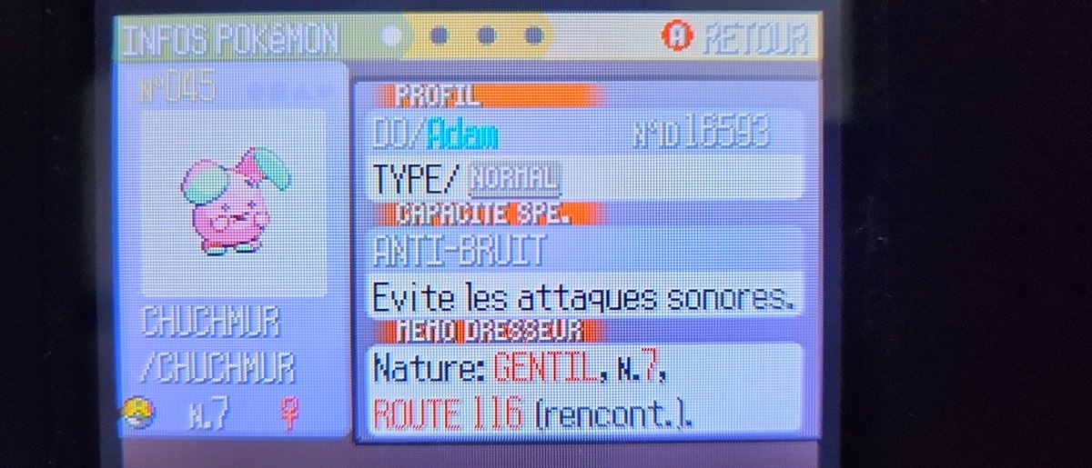 Encore un Chuchmur shiny sur ma shasse de Ningale, et encore devant la rediff de <a href="/PicotPierrot/">PicotPierrot</a>
 Seulement 121 rencontres ⭐